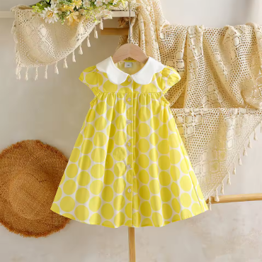 💛 שמלת נקודות מושלמת לקיץ | 100% כותנה 🌼